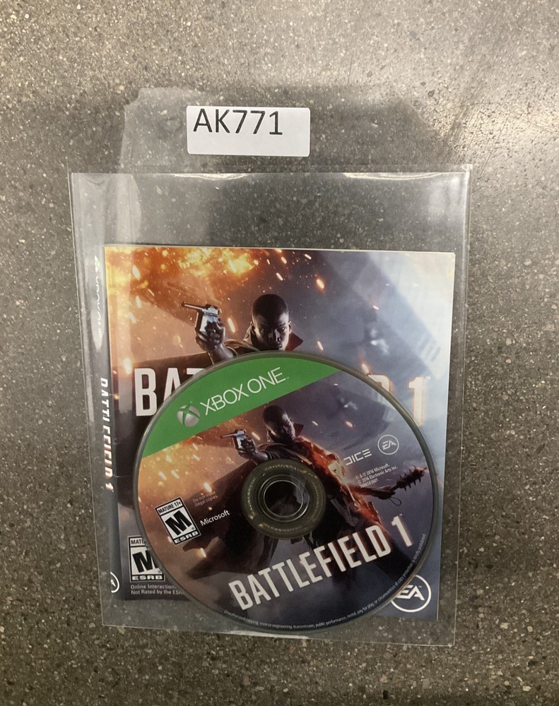 Battlefield 1 (Xbox One, 2016) Video Game No Case #AK771