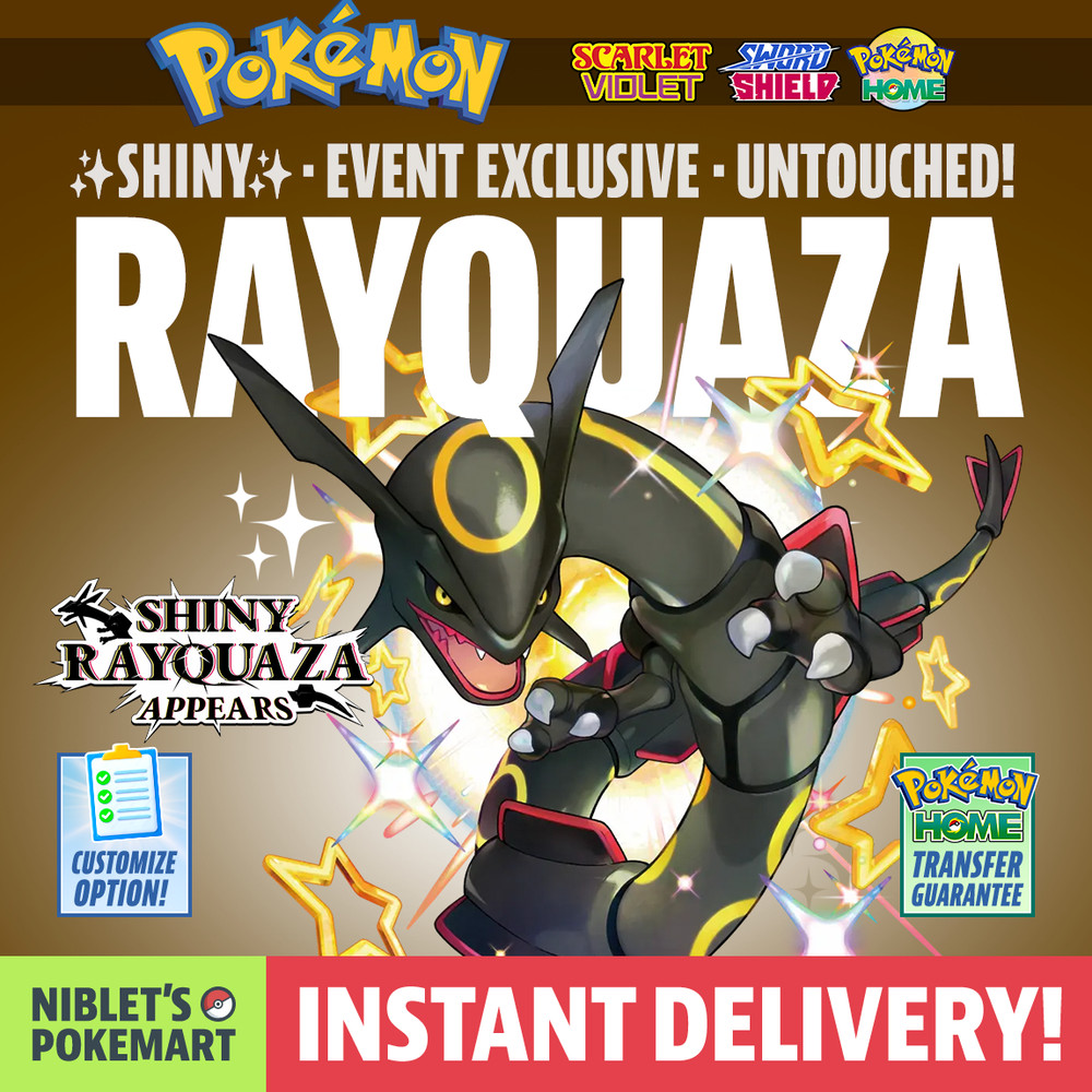 ✨ SHINY RAYQUAZA APPEARS! ✨ Event Exclusive Untouched ✨ Pokemon Scarlet & Violet