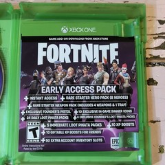 Fortnite (Xbox One, 2017) Video Game + Inserts, Green Case! EUC NO CODES