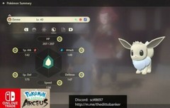 Pokemon Legends Arceus SHINY ALPHA EEVEE LV.40✨MAX Effort Levels Fast Trade! 6IV