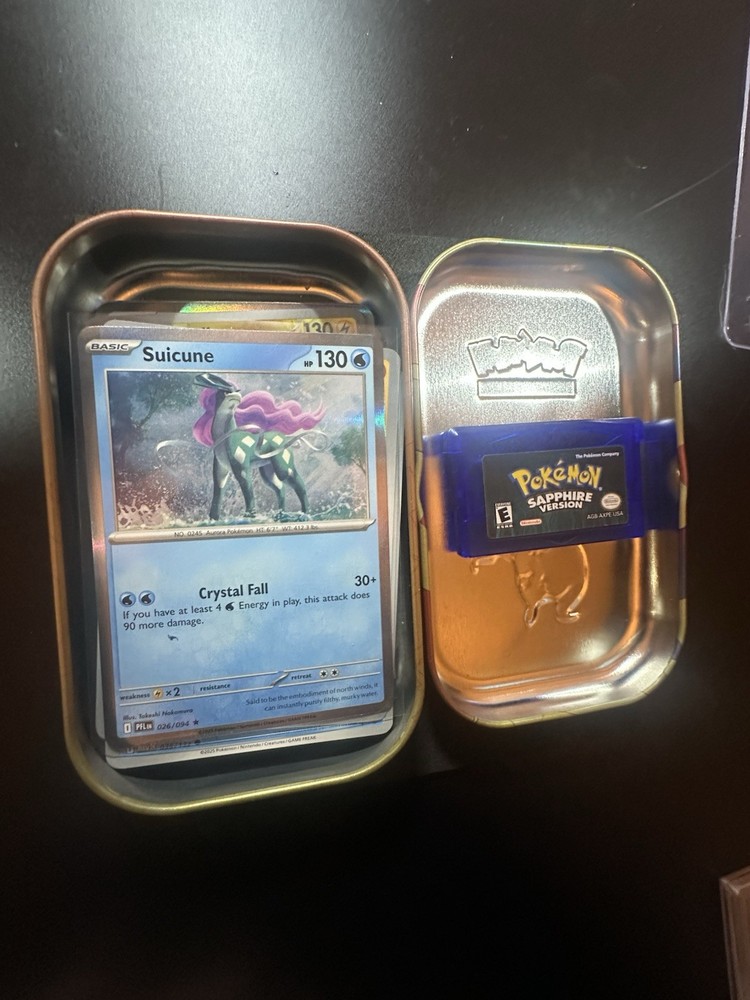 Pokemon GBA Tin: Sapphire Edition; 10 Holos, 4 EX’s, 20 Basic Read Dscrptn Game