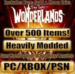 Modded Bundle “1-5” Includes Lv. 1 Items – Tiny Tina’s Wonderlands – PC/PSN/XBOX