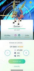 Non Shiny Zacian Level 50 Crowned Zacian Transformed BG + Trinket lucky