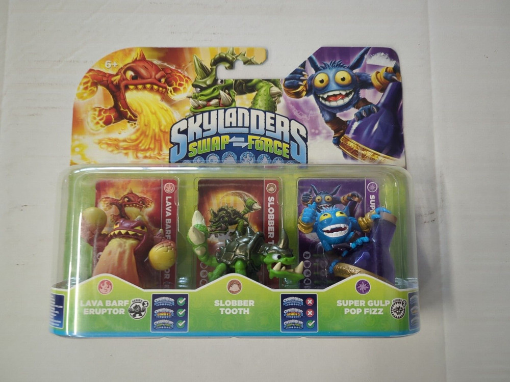 Skylanders Swap Force Triple Pack – ERUPTOR, SLOBBER TOOTH, SUPER GULP POP FIZZ