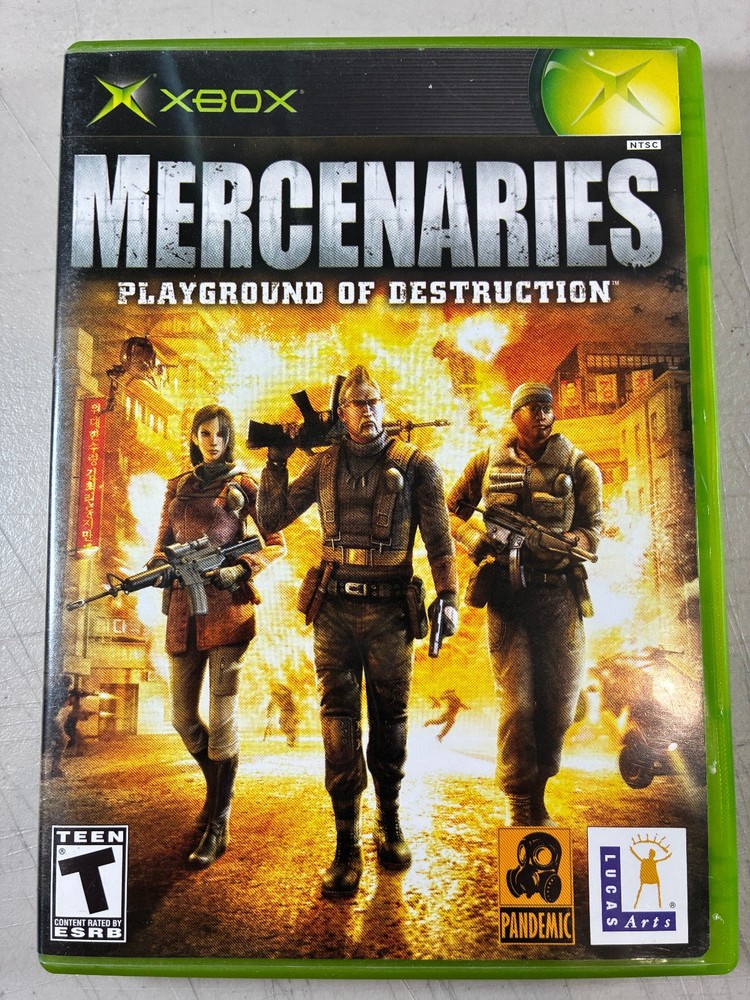 CIB Xbox Mercenaries Playground of Destruction Video Game Complete w/ Manual