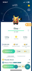 Rockstar Pikachu Pokemon Go. I do not fly.