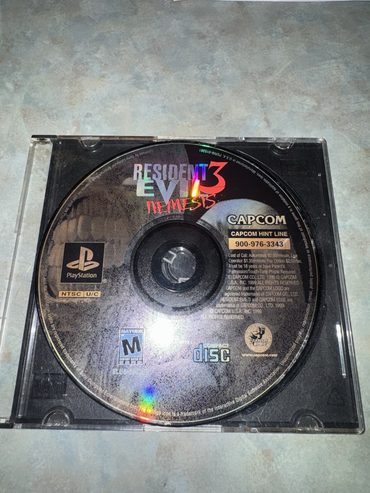 Resident Evil 3: Nemesis (PlayStation 1, 1999) Disc Only | TESTED AND WORKING