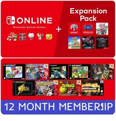 Nintendo Switch Online Expansion Pack • 12 Month Membership (For Switch 1 + 2)