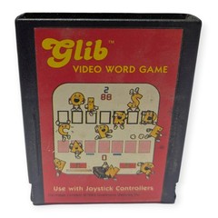 Glib Video Word Game Atari 2600 Cartridge Qualtronic Devices 1983 Vintage Retro