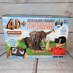 ETVRARZOO 4D+ Utopia 360 VR Headset & Animal Zoo Augmented Reality Cards
