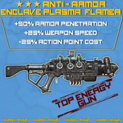 FALLOUT 76 PC ENCLAVE PLASMA FLAMER BARREL ANTI-ARMOR RAPID VATS OPTIMIZED +MOD