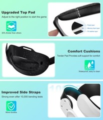 Head Strap for Meta Quest 3S/Quest 3/Quest 2, Adjustable Elite Strap for Enha…
