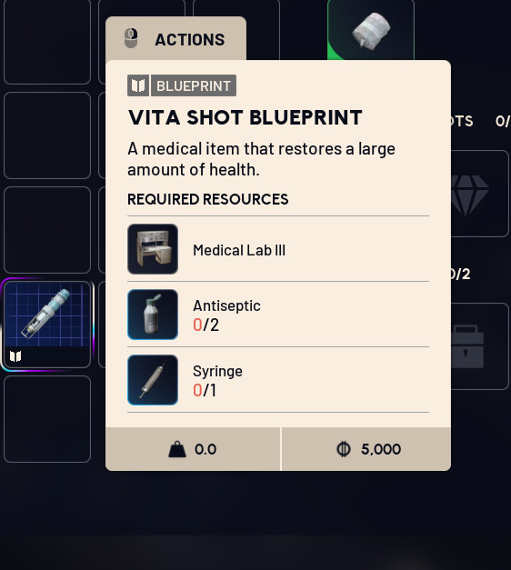 ARC Raiders – VITA SHOT BLUEPRINT – PS5 / XBOX / PC – WORKS WORLDWIDE