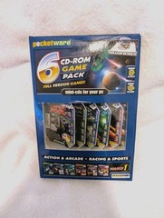 Pocketware 6 CD-ROM Game Pack Action And Arcade+ Puzzle & Board Mini CD’s For PC
