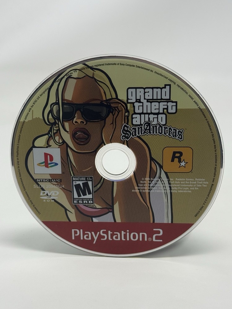 Grand Theft Auto GTA San Andreas PS2 PlayStation 2 Mint Disc Only Greatest Hits