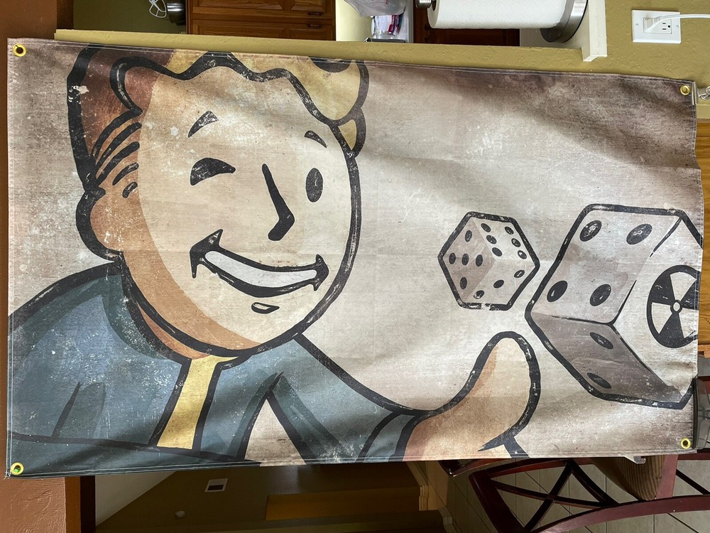 Fallout PIP-Boy Nuka Dice 5ft Flag Banner Poster Bethesda 4 New Vegas