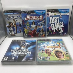 Sports Champions1 & 2 Michael Jackson Just Dance 3, Sony PlayStation 3 PS3