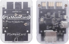 BITFUNX PSxMemCard PS1 Memory Card – Supports Firmware Upgrade, Tran-White
