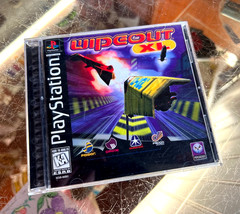 PLAYSTATION 1 PS1 WIPEOUT XL 1996 COMPLETE IN BOX CIB TESTED FREE SHIPPING