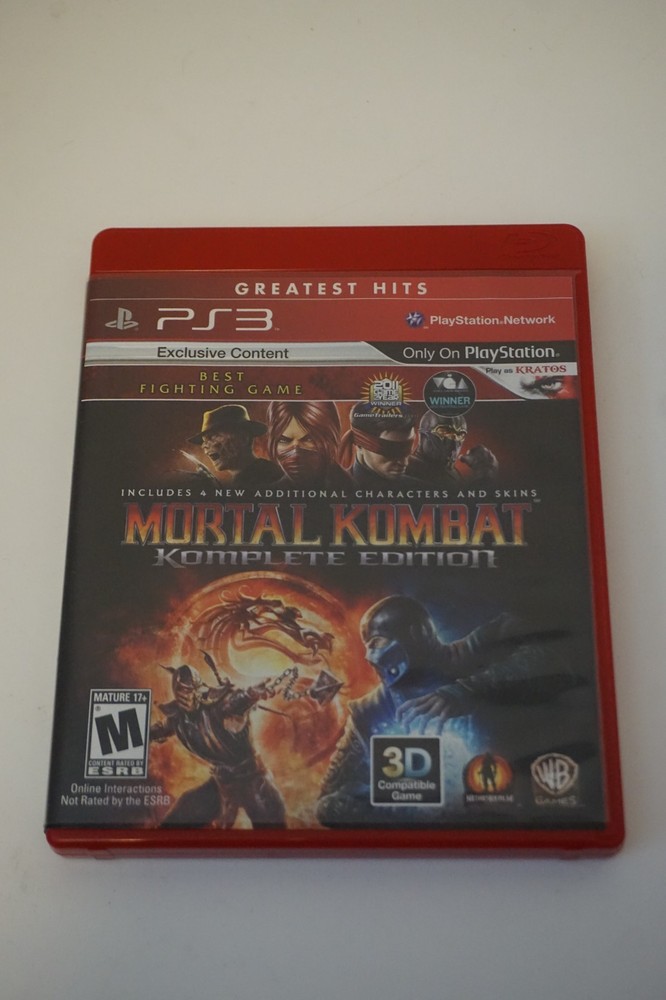 PS3 Mortal Kombat Komplete Edition Greatest Hits with Manual