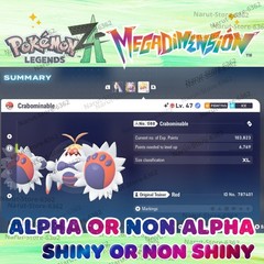 Alpha Crabominable MEGA DIMENSION SHINY OR NON SHINY 🌟6IV🔥Pokemon Legends ZA