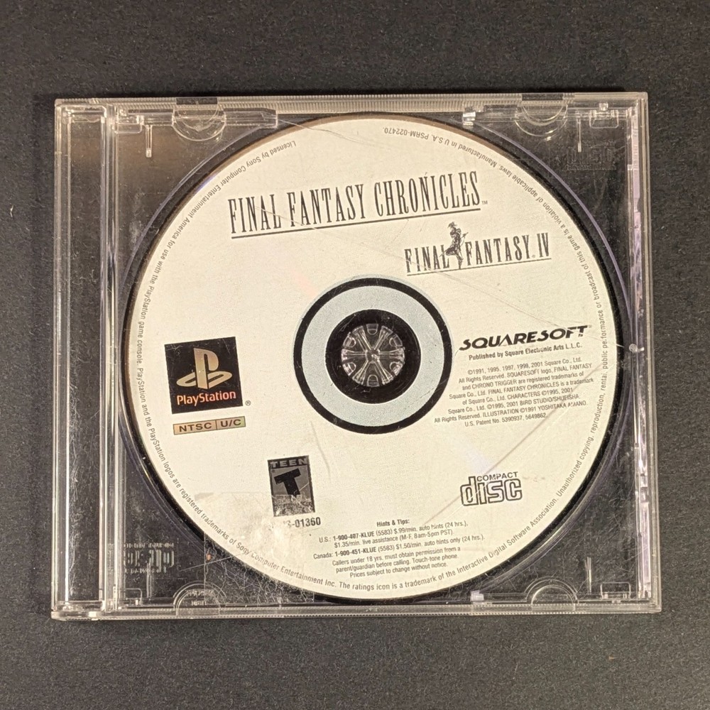 Squaresoft Various Individual Titles PlayStation 1 Sold Separately