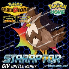 STARAPTOR 🔥6IV SHINY POKEMON HOME🔥Pokemon CHAMPIONS