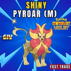 ✨ SHINY PYROAR (MALE) ⭐️ 6IV ⭐️ SHINY/NON – Pokemon Scarlet And Violet