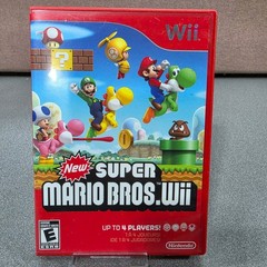 Nintendo New Super Mario Bros. Wii Game All Ages Red Good Side-Scroller RVL-SMNE