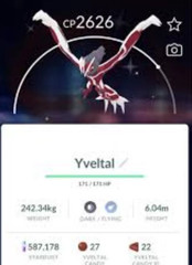 ✨ Shiny Yveltal ✨ – P T C – 80k stardust – Description