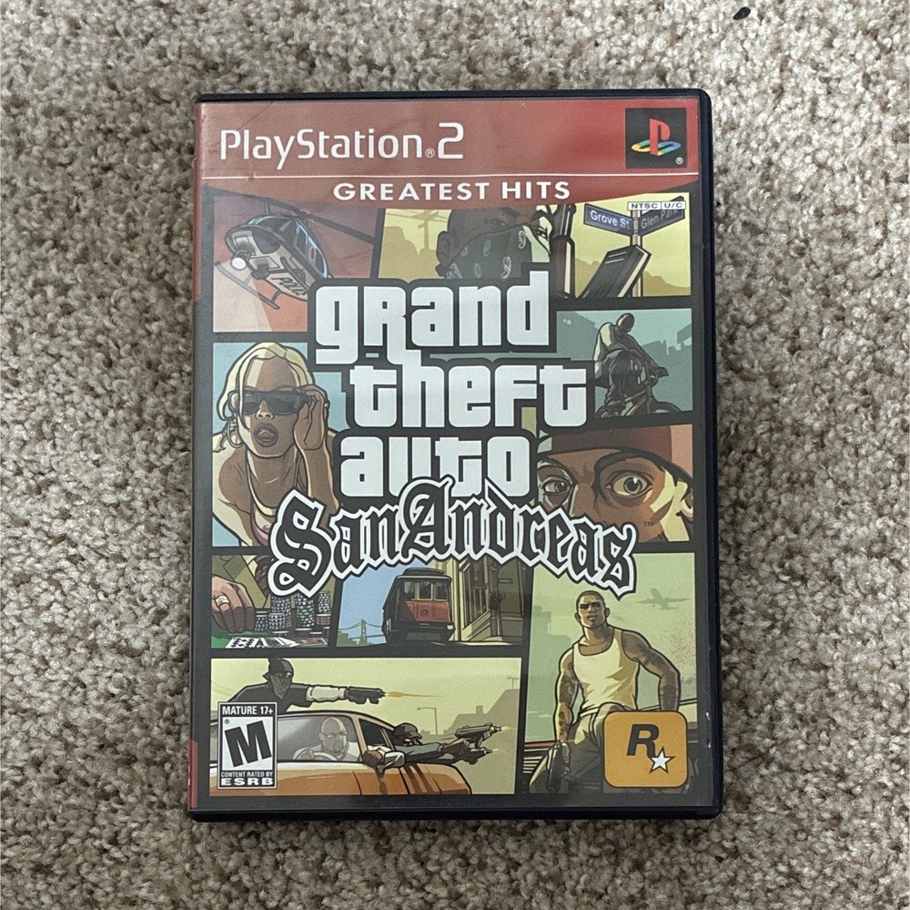 Rockstar Games Grand Theft Auto: San Andreas PS2 CIB Manual + Poster