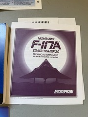 NIGHTHAWK F-117A Stealth Fighter 2.0 IBM386 5.25 HD Microprose COMPLETE!