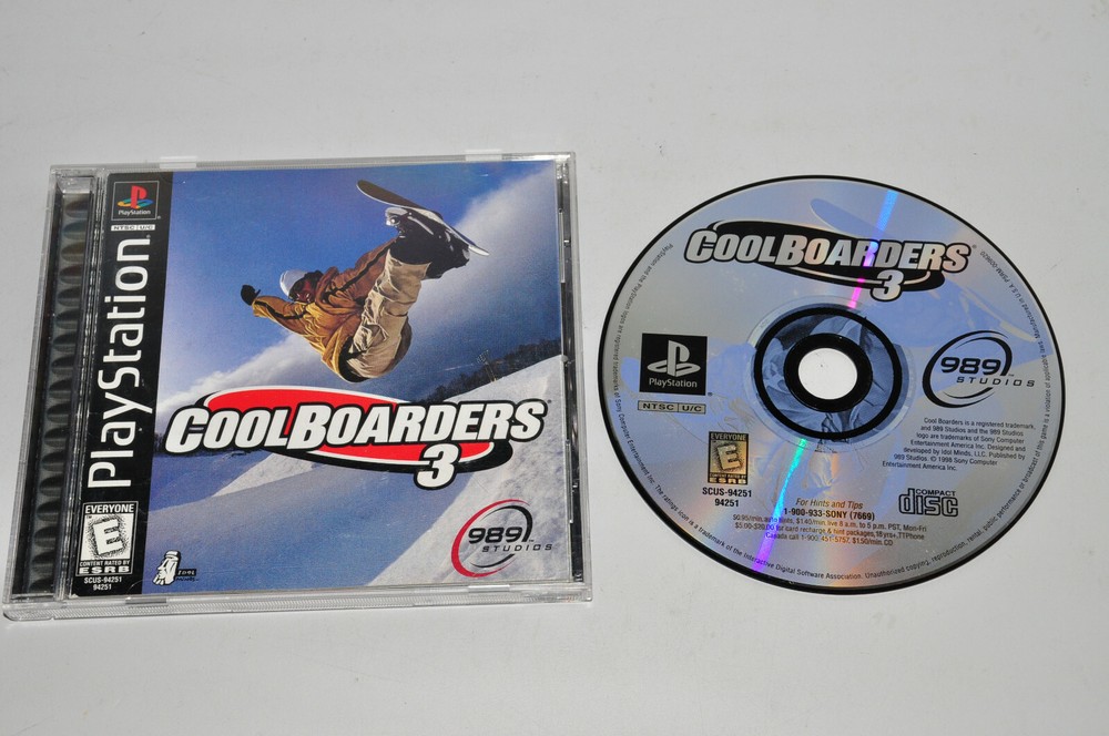 Cool Borders 3 (Sony PlayStation, PS1, 989 Studios) Video Game