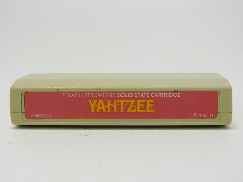 1982 Texas Instruments Solid State Cartridge Yahtzee Game Home Computer Module