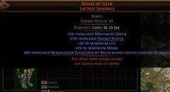 Bones of Ullr Lattice Sandals Path of Exile 2 Runes Of Aldur League POE 2