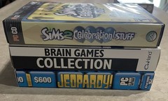 Brain Games Collection Jeopardy Sims 2 Celebration Stuff PC Game Lot Of 3 Tested