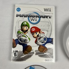 Mario Kart Wii (Nintendo, 2008) w/ 1 Racing Wheel Tested and Working OEM