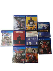 PS4 Video Game Lot – 9 Games + 1 Loose Disc – Assorted Titles – Tested & Working