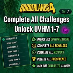 Borderlands 4 💎 100% Complete All Challenges ⚡Modded • UVH 7 ⚡ PS | XBOX | PC