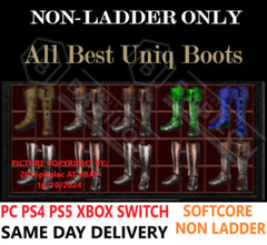 ✅PC PS4 PS5 XBOX SWITCH✅NON-LADDER All Uniq Boots DIABLO 2 RESURRECTED D2R ITEMS