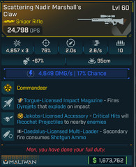 Borderlands 4⭐SHOCK MARSHALL’S CLAW SNIPER⭐TORGUE IMPACT⭐JAKOBS⭐SHOTGUN AMMO