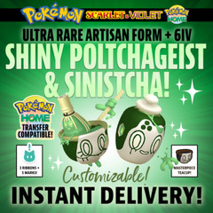 ✨ SHINY ARTISAN POLTCHAGEIST / SINISTCHA AUTHENTIC ✨ Pokemon Scarlet & Violet! ✨