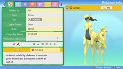 Shiny Arceus 6IVs Pokemon BDSP