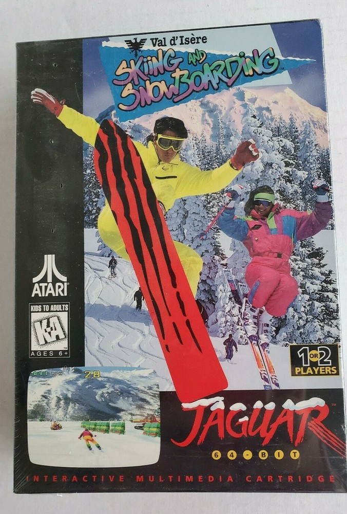 VAL D’ISERE SKIING & SNOWBOARDING Atari Jaguar Cartridge Complete in Box J9060E