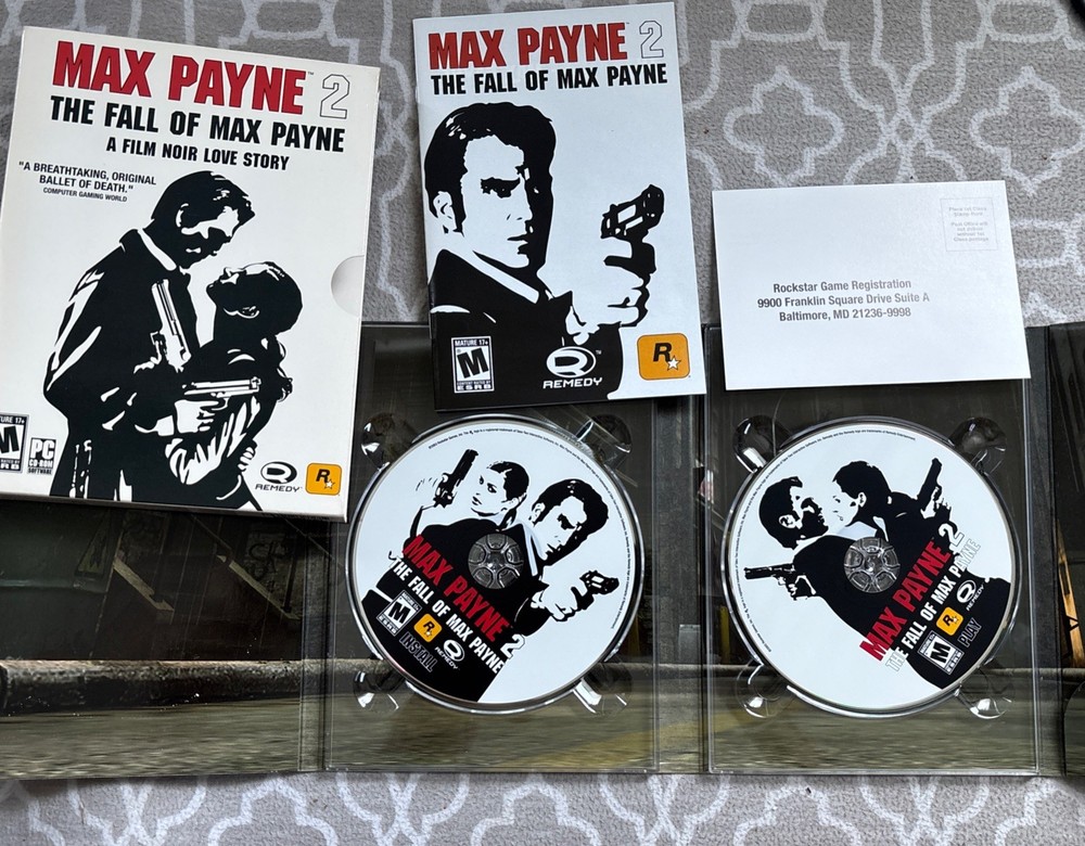 Max Payne 2: The Fall of Max Payne (PC, 2003) CIB Complete w/ Manual & Reg Card