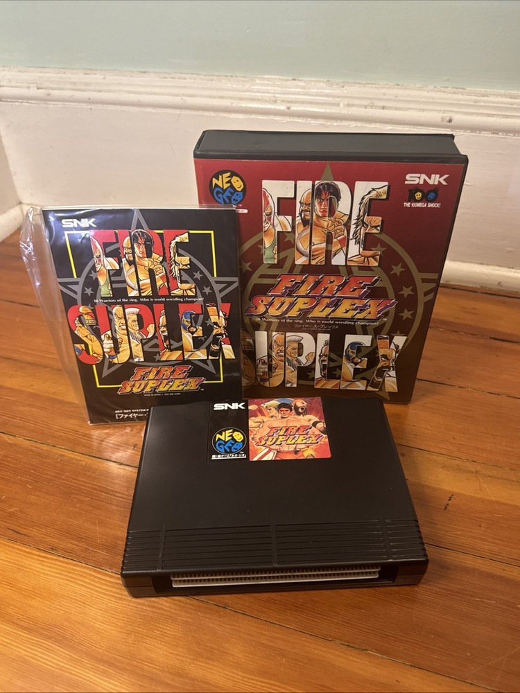 Fire Suplex 3 Count Bout SNK NEO GEO AES NTSC Japan COMPLETE TESTED WORKING