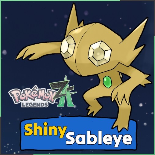 Shiny Sableye Lv. 29 Comes With Master Ball Pokémon Legends Z-A Pokemon ZA PLZA