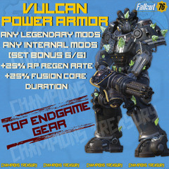 FALLOUT 76 PC CUSTOM VULCAN POWER ARMOR ANY LEGENDARY AND INTERNAL MODS