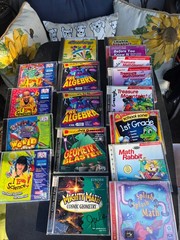 16 Vintage 90s Kid PC Mac Software Lot Games Math Blaster Treasure Mountain DK