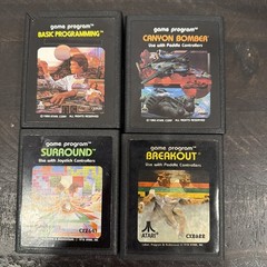 Atari 2600 Game Lot Basic Programming, Canyon Bomber, Breakout & Surround